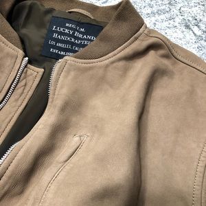 lucky brand nubuck bomber jacket